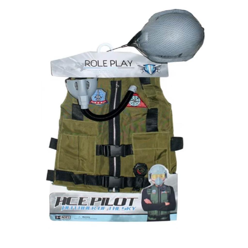 Kids Pilot Role Play Costume Set
